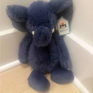 Jellycat Medium Blue Bashful Elephant NEW with tags